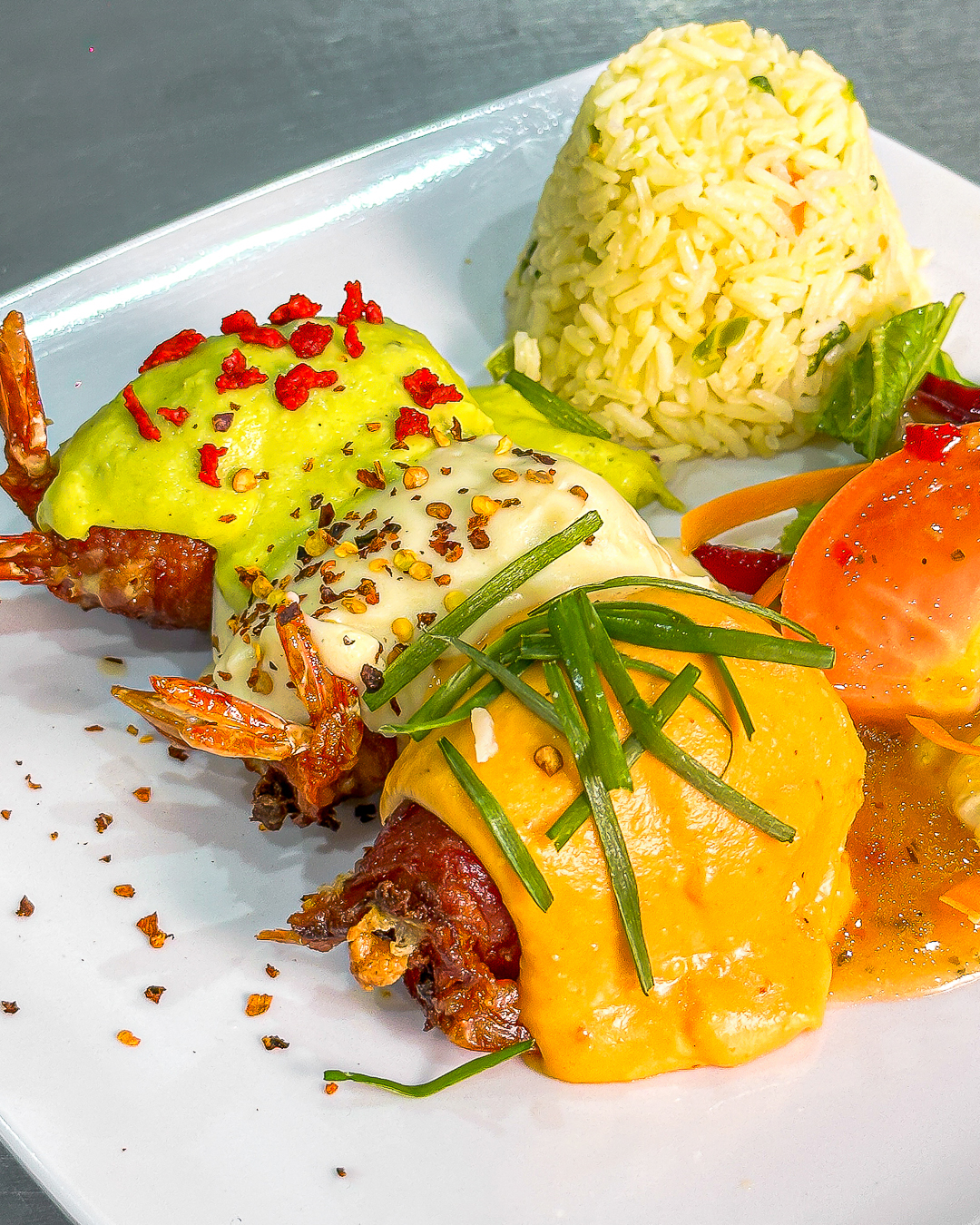 camarones tres cremas